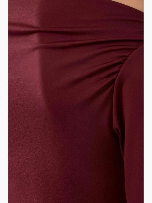 T-shirt ribgebreid asymmetrisch met split lange mouw hiccup - Kiabi T-shirt ribgebreid asymmetrisch met split lange mouw hiccup - Kiabi