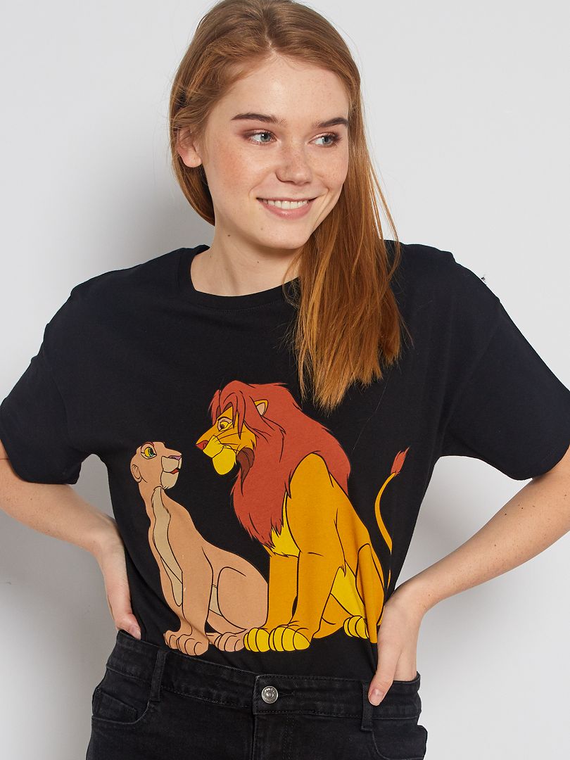 T-shirt 'Roi Lion' noir Simba - Kiabi