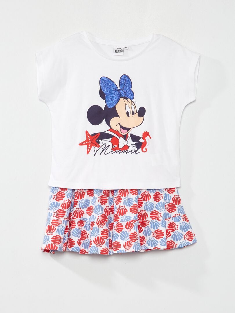 T-shirt + rokje 'Minnie' 'Disney' wit - Kiabi