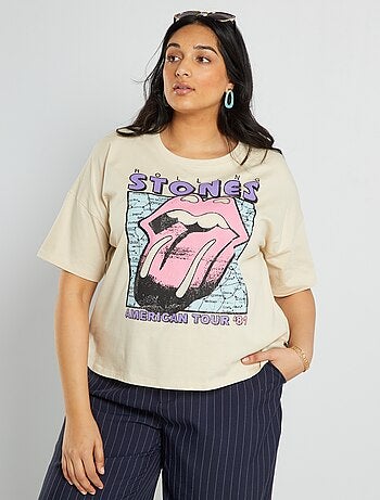 T shirt rolling stones femme