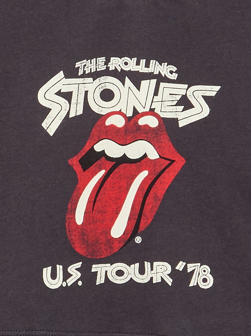 T-shirt 'Rolling Stones' à manches courtes Noir - Kiabi