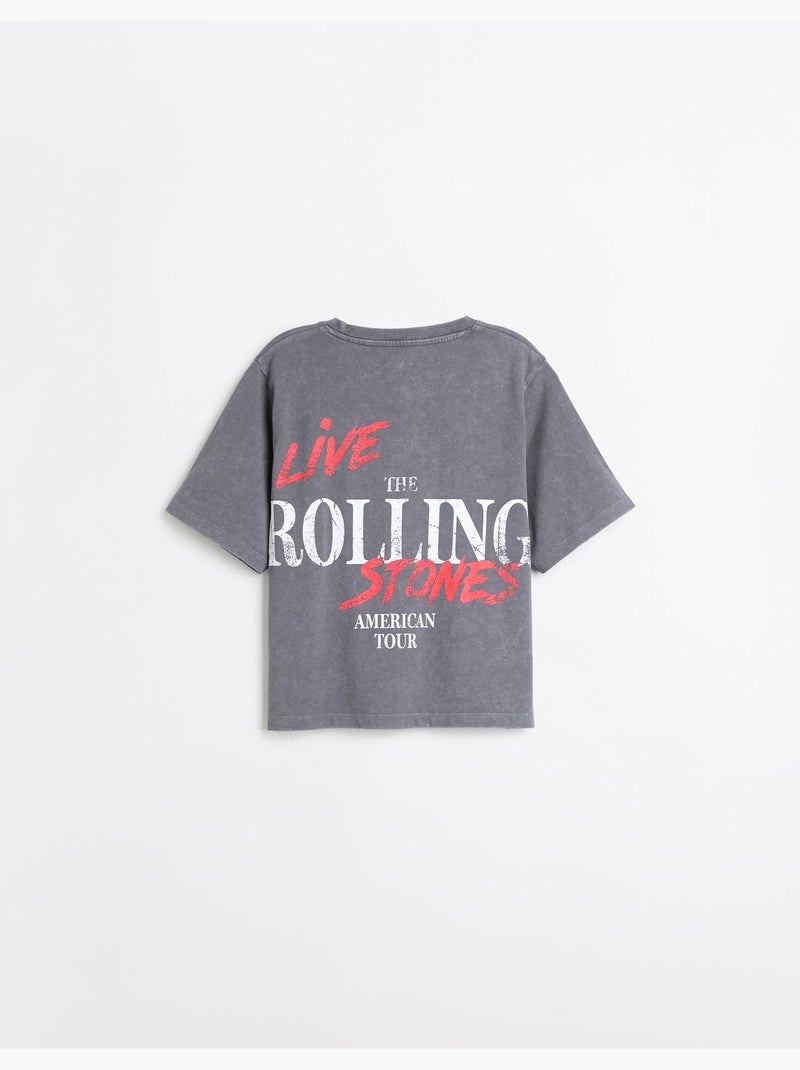 T-shirt rolling stones, mo fashion Grijs - Kiabi