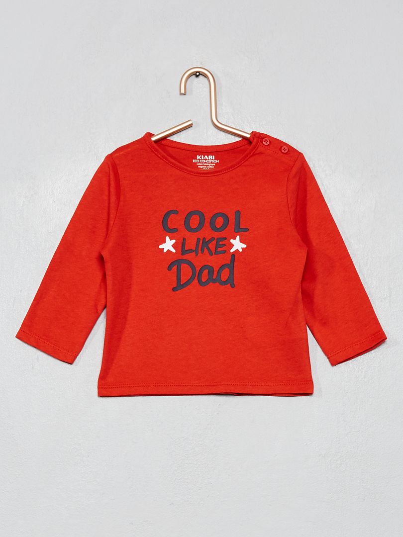 T-shirt rouge/dad - Kiabi