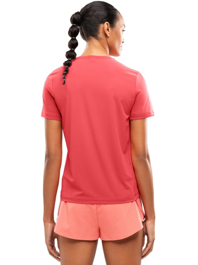 T-shirt running manches courtes femme fitness femme singapore coral Rose - Kiabi