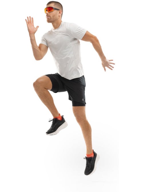 T-shirt running manches courtes homme fitness homme gate gray - Kiabi