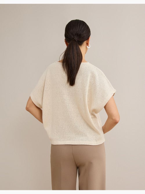 T-shirt rustique en maille, mo fashion - Kiabi