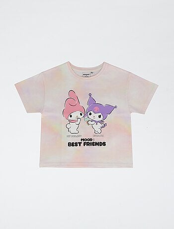 T-shirt 'Sanrio kuromi' van katoen met korte mouwen