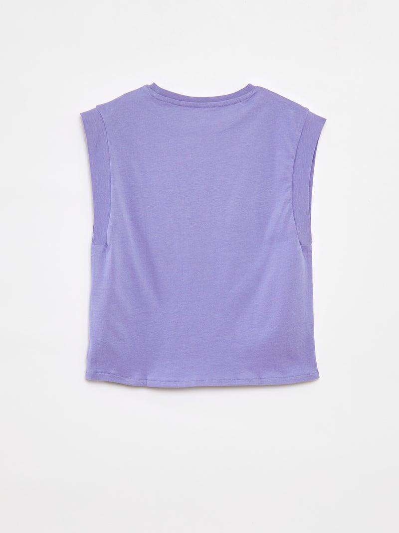 T-shirt sans manches - Grafik Edition BLEU - Kiabi