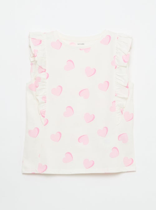 T-shirt sans manches à volants - Kiabi