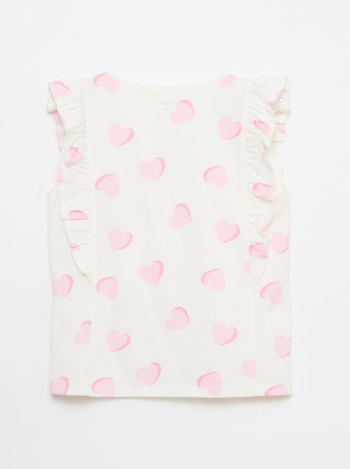 T-shirt sans manches à volants - Kiabi