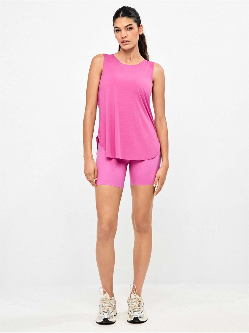 T-shirt sans manches avec dos ouvert Rose - Kiabi