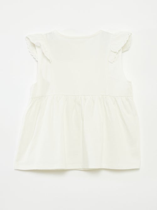 T-shirt sans manches avec volants - collection facile à enfiler - Kiabi