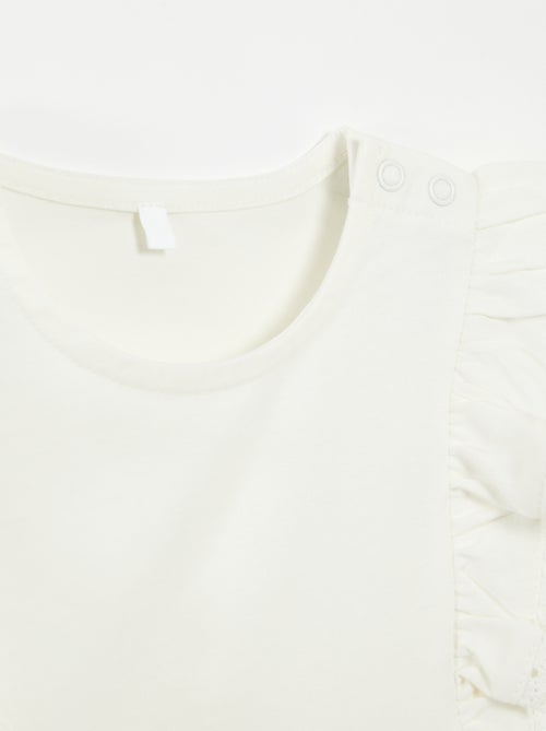 T-shirt sans manches avec volants - So Easy - Kiabi