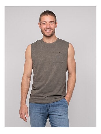 T-shirt sans manches coton negabino