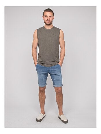 T-shirt sans manches coton negabino