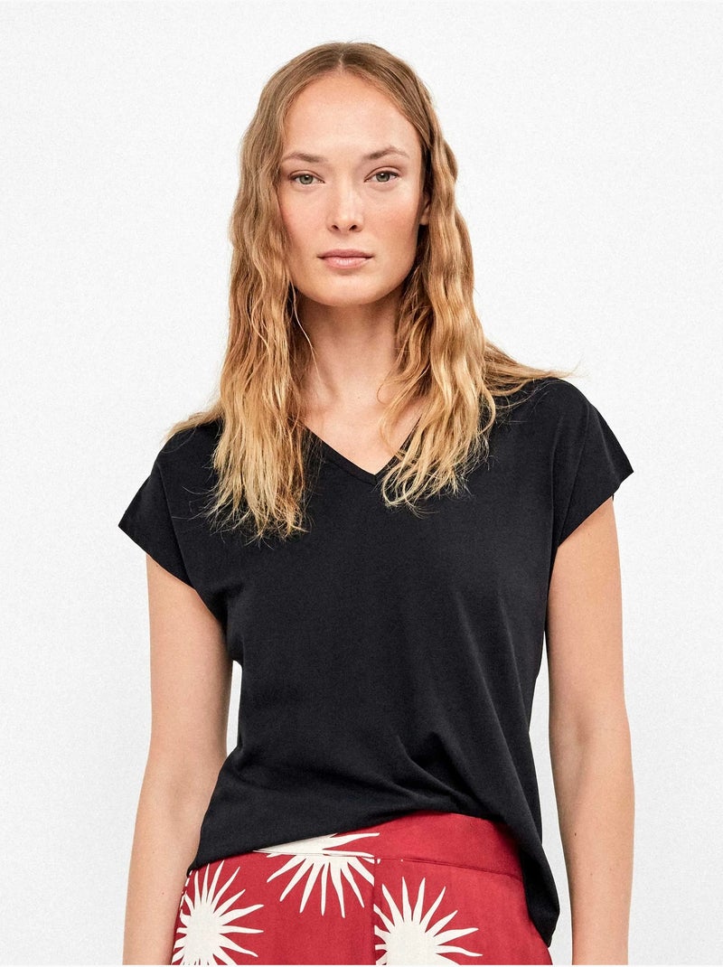 T-shirt sans manches en couleur bleue Noir - Kiabi