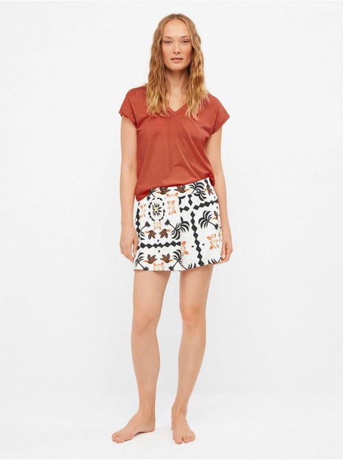 T-shirt sans manches en couleur bleue - Kiabi