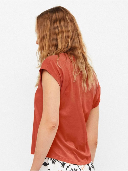 T-shirt sans manches en couleur bleue - Kiabi