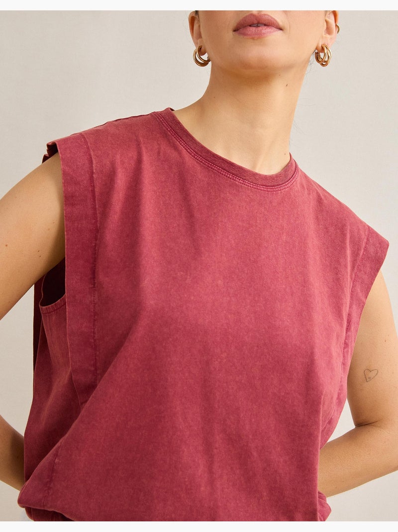 T-shirt sans manches, MO Fashion Rouge - Kiabi