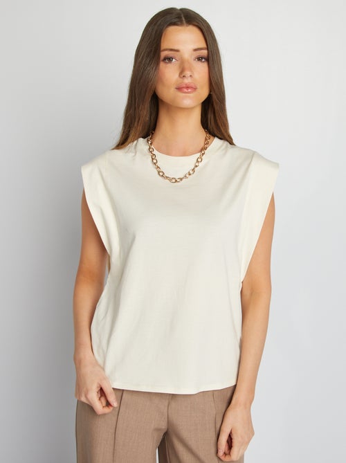 T-shirt sans manches uni - Kiabi