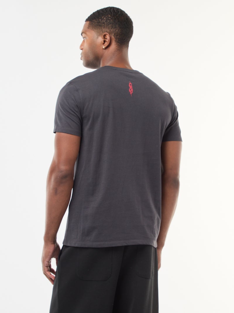 T-shirt 'Slipknot' à manches courtes et col rond Noir - Kiabi