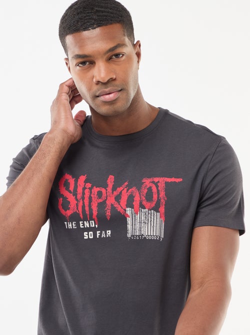 T-shirt 'Slipknot' à manches courtes et col rond - Kiabi
