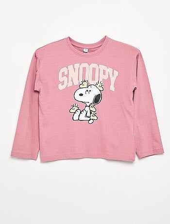 T-shirt 'Snoopy' met lange mouwen