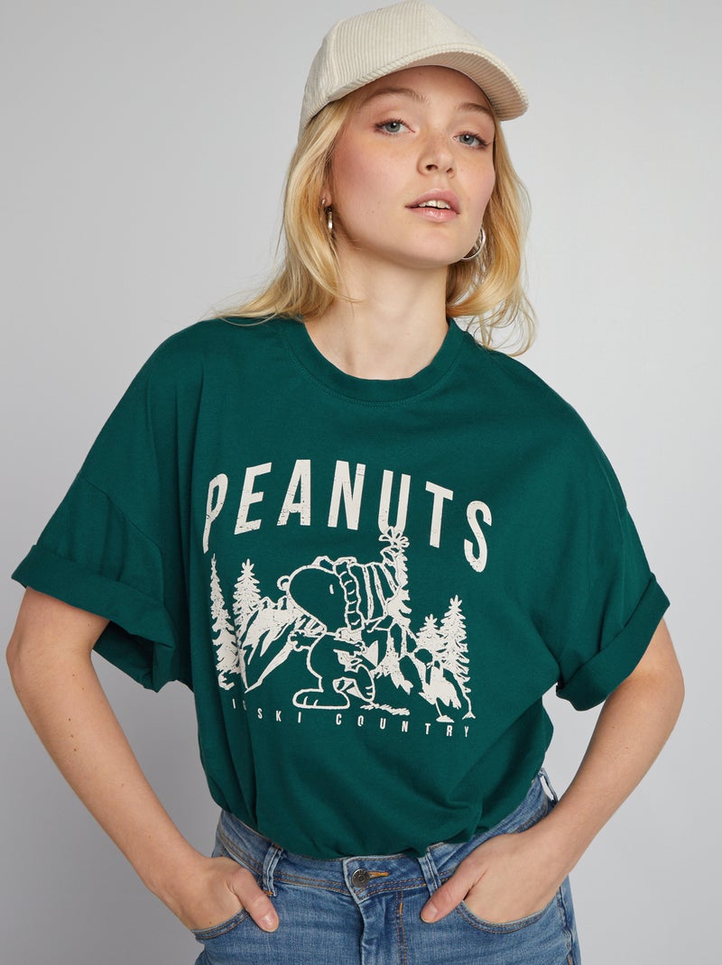 T-shirt 'Snoopy' Vert - Kiabi