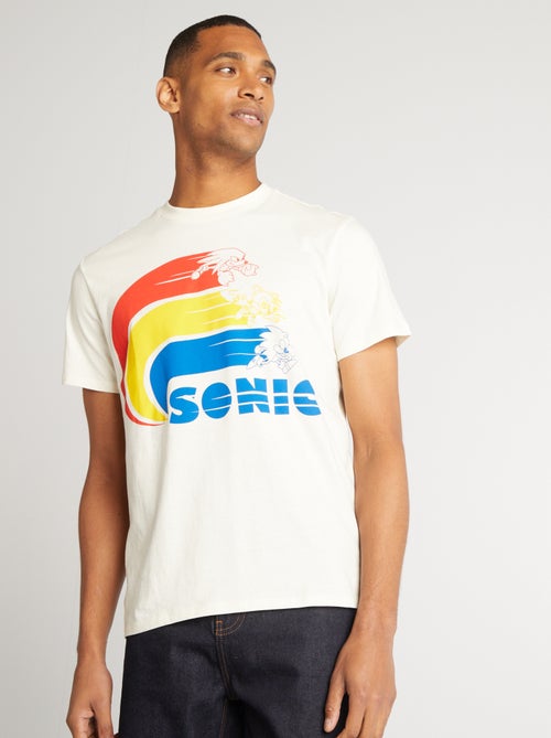 T-shirt 'Sonic' à col rond - Kiabi