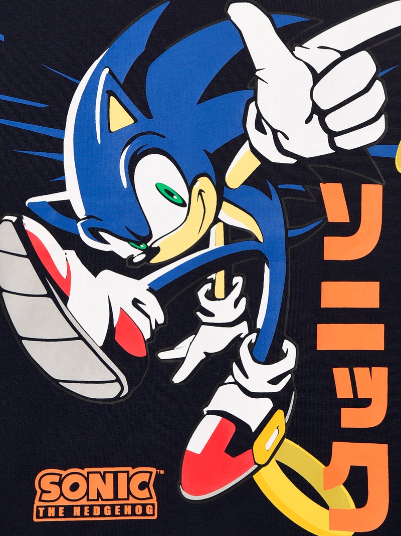 T-shirt 'Sonic' à manches longues Bleu - Kiabi