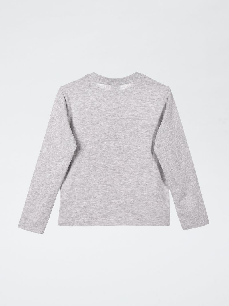 T-shirt 'Sonic' met lange mouwen Grijs - Kiabi