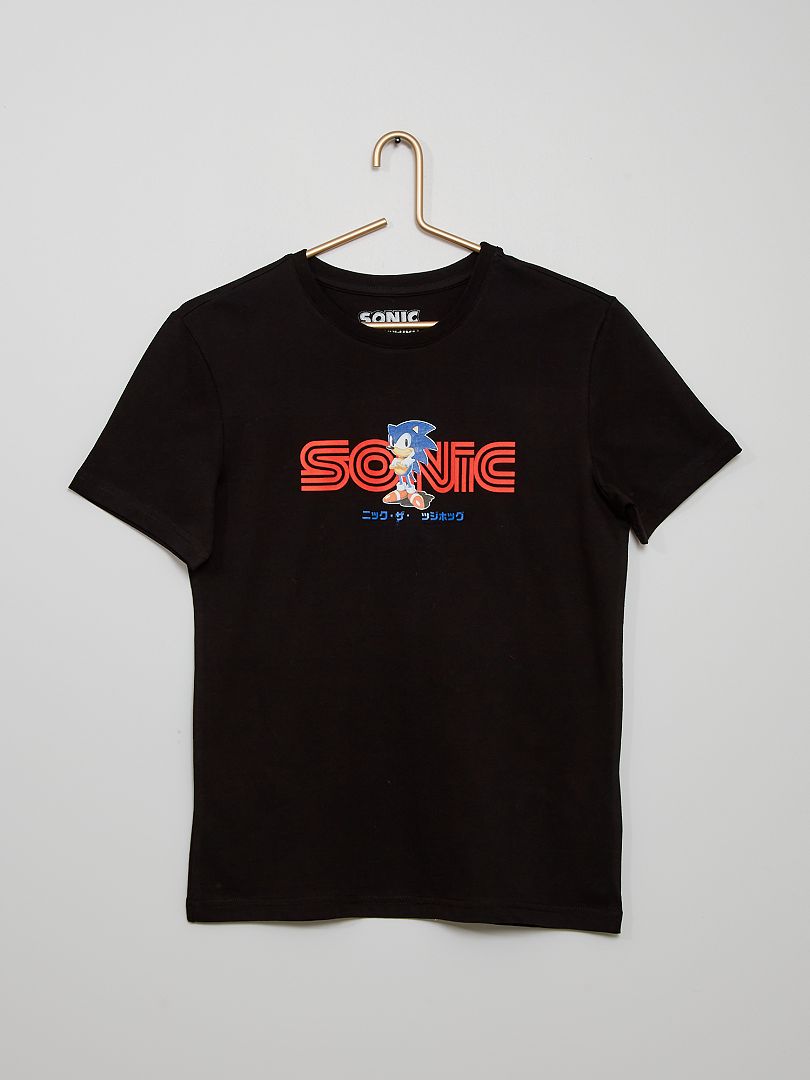 T-shirt 'Sonic' zwart - Kiabi