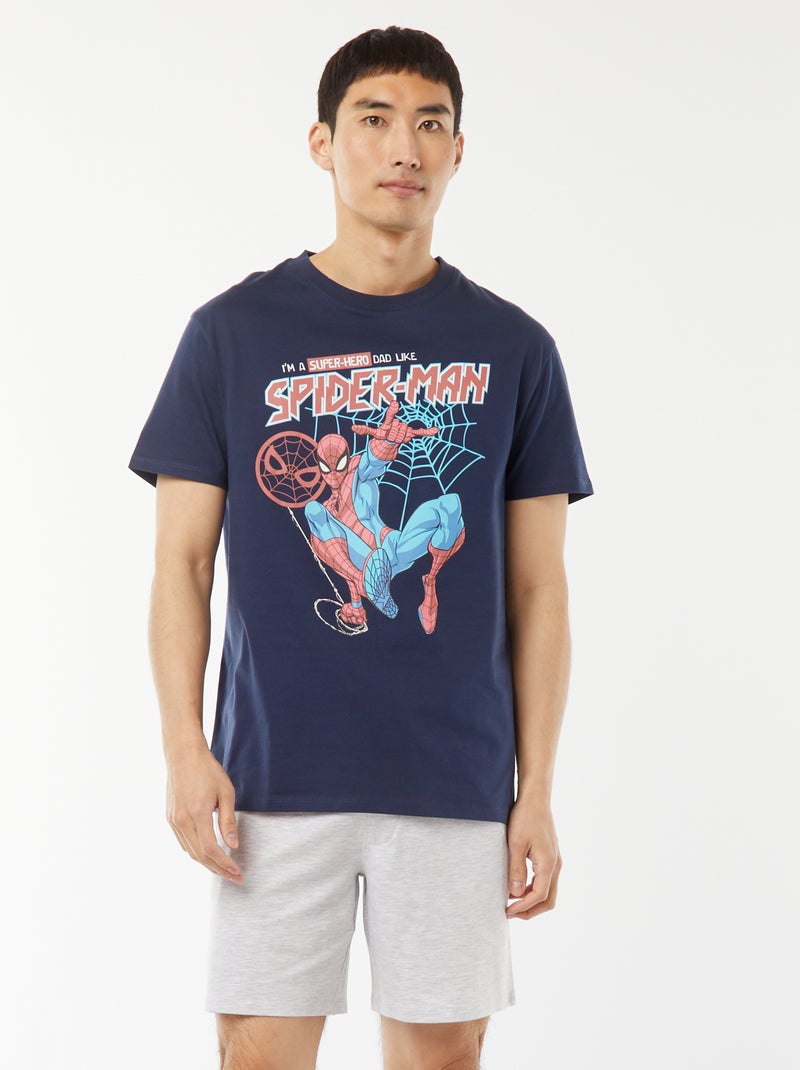 T-shirt 'Spider-Man' 'Marvel' BLEU - Kiabi