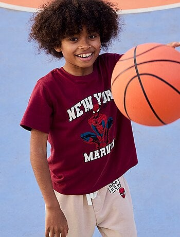 T-shirt 'Spider-Man' 'Marvel' manches courtes