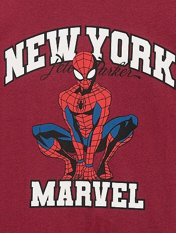 T-shirt 'Spider-Man' 'Marvel' manches courtes