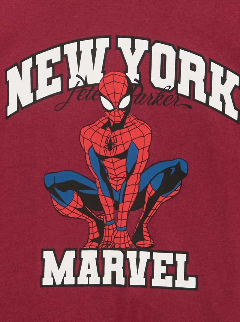 T-shirt 'Spider-Man' 'Marvel' met korte mouwen Rood - Kiabi