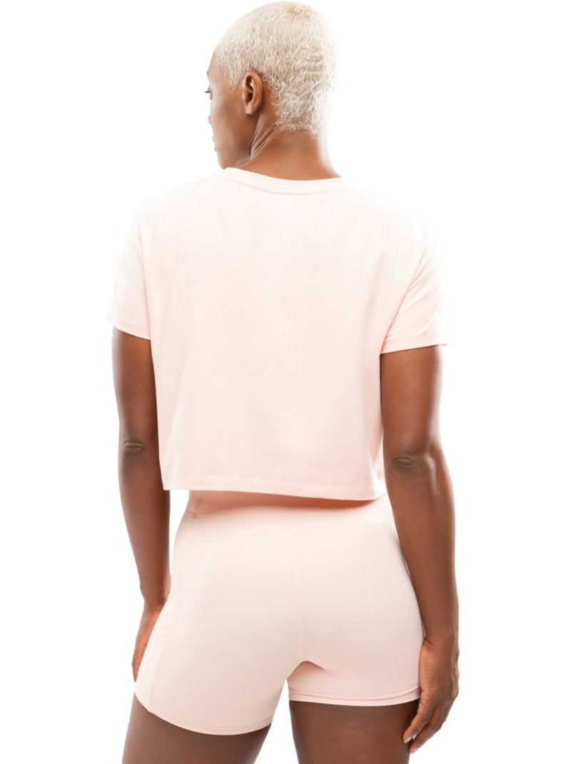 T-shirt sport à nœud torsadé femme fitness femme space Rose - Kiabi