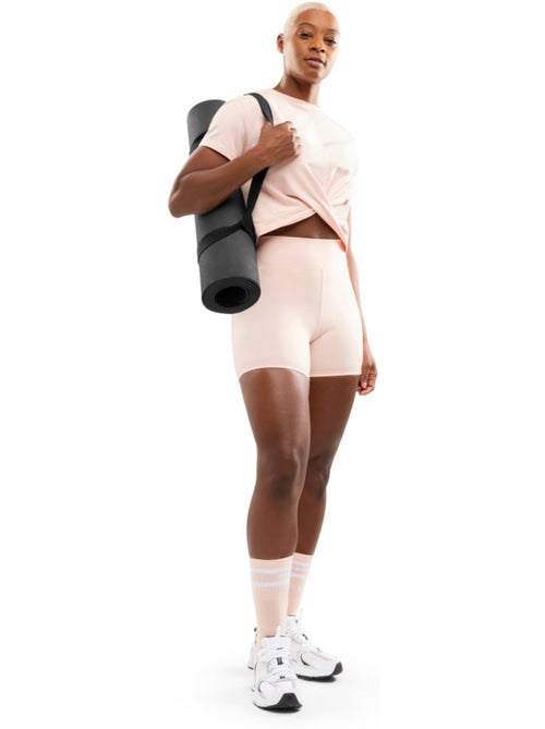 T-shirt sport à nœud torsadé femme fitness femme space - Kiabi