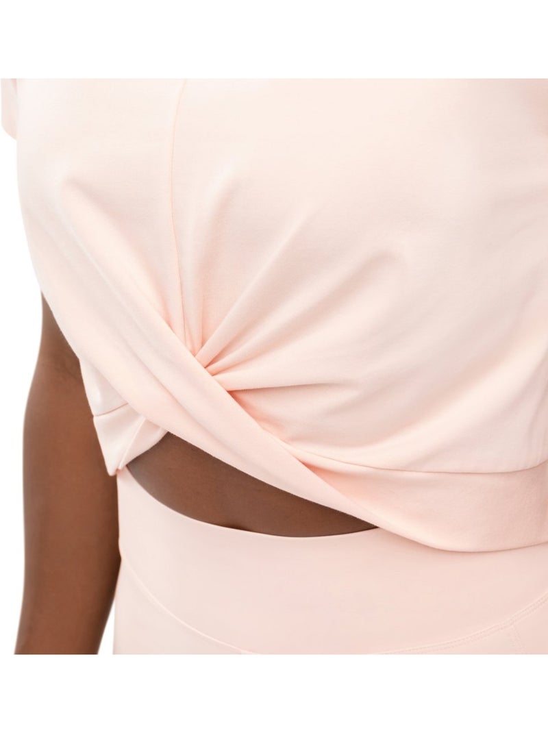 T-shirt sport à nœud torsadé femme fitness femme space Rose - Kiabi