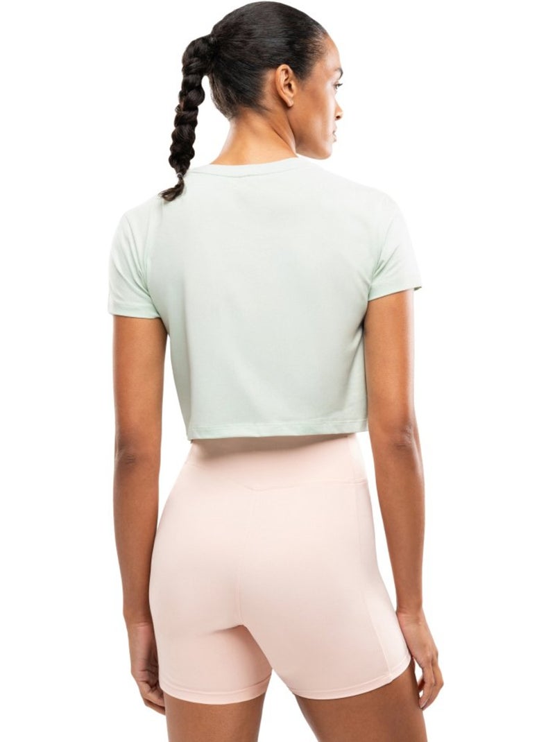 T-shirt sport à nœud torsadé femme fitness femme space Vert - Kiabi