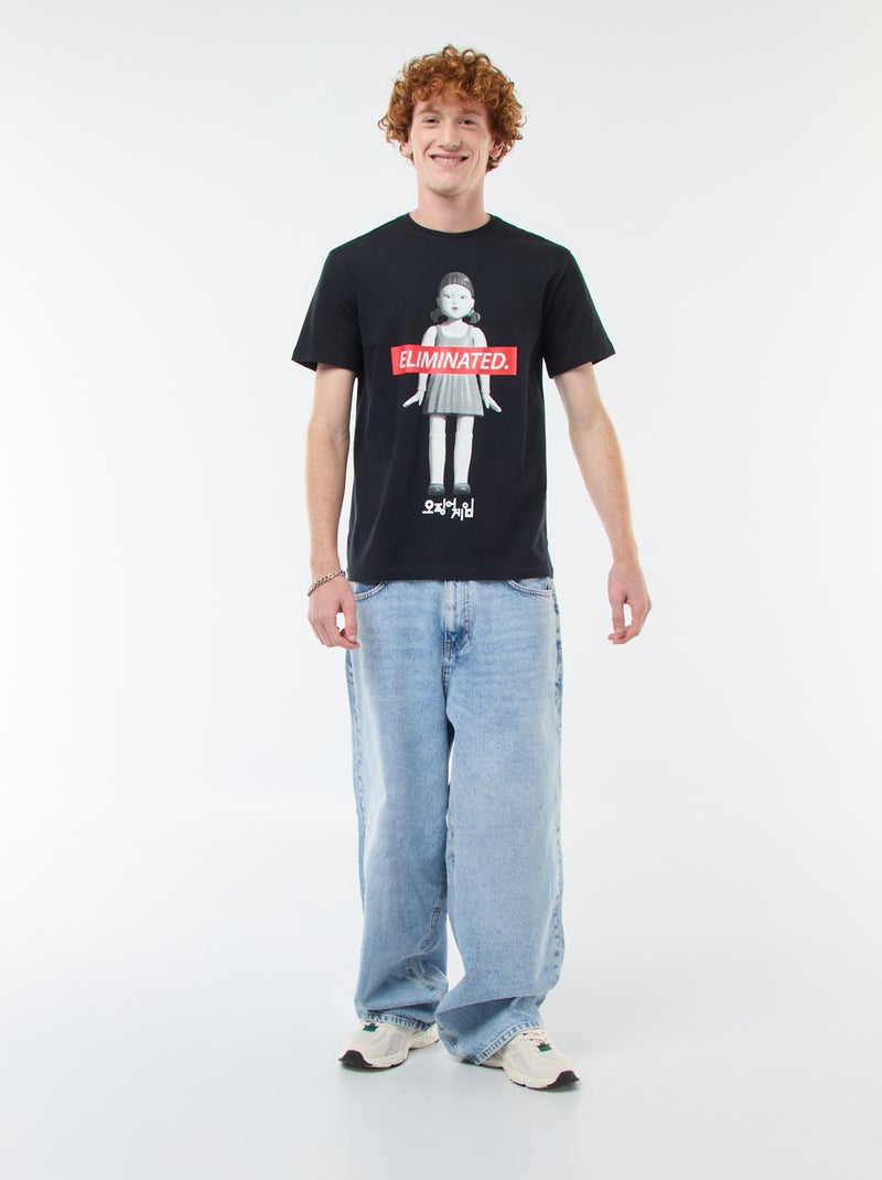 T-shirt 'Squid Game' van katoen zwart - Kiabi