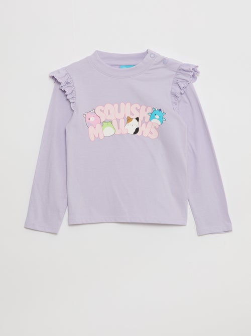 T-shirt 'Squish Mellow' avec volants aux épaules - So Easy - Kiabi