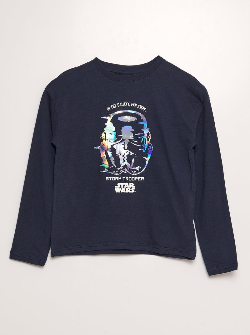 T-shirt 'Star Wars' manches longues Bleu - Kiabi