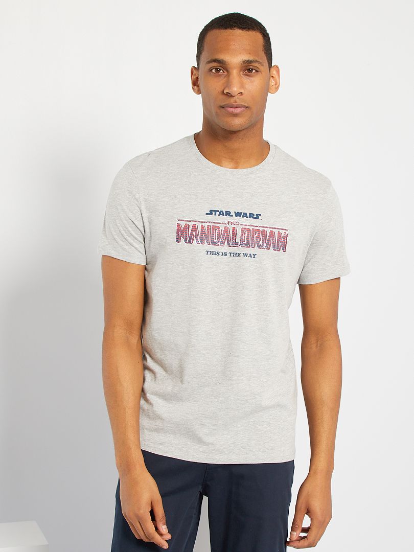 T-shirt 'Star Wars' 'Mandalorian' GRIJS - Kiabi