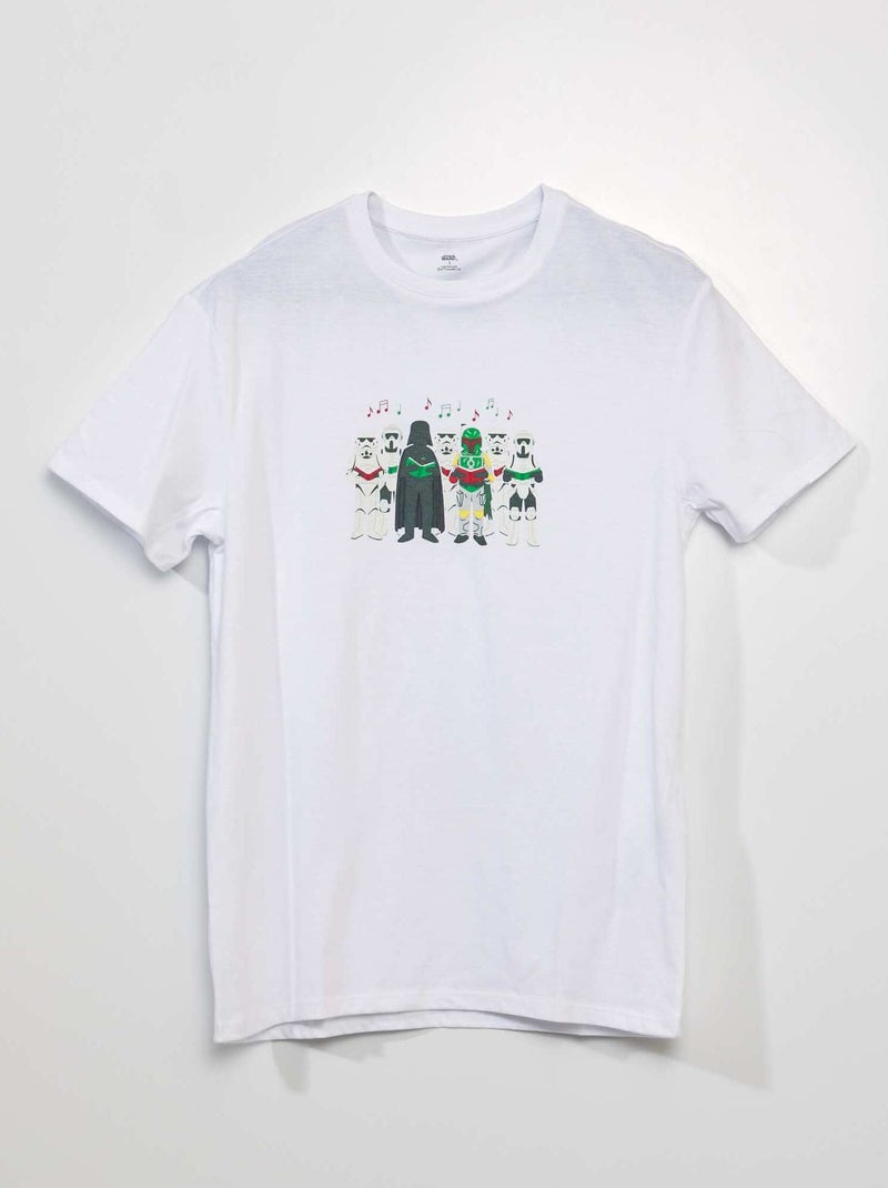 T-shirt 'Star Wars' 'Noël' Blanc - Kiabi
