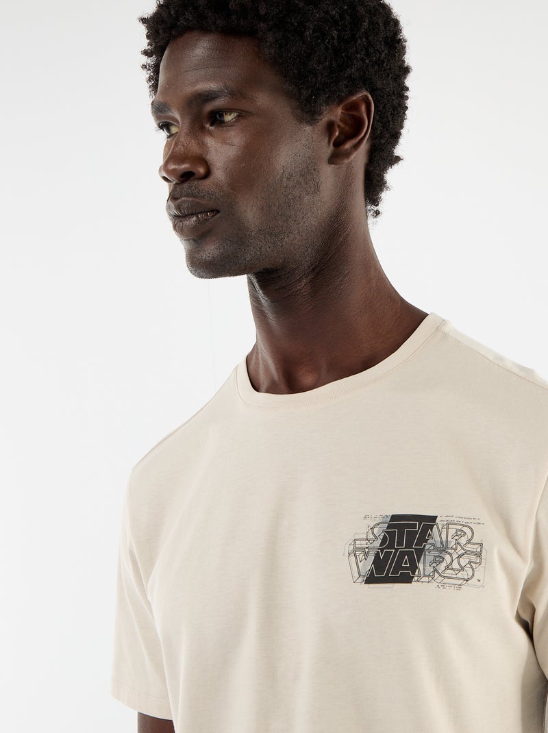 T-shirt 'Star Wars' 'The Mandalorian' met korte mouwen Biege - Kiabi