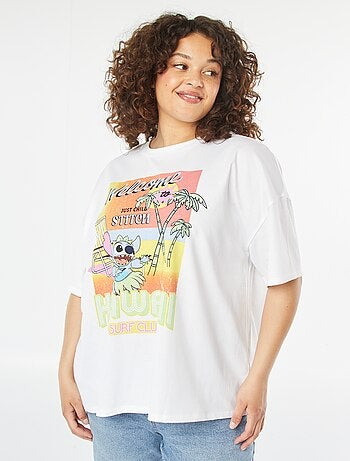 T-shirt 'Stitch' à manches courtes et col rond