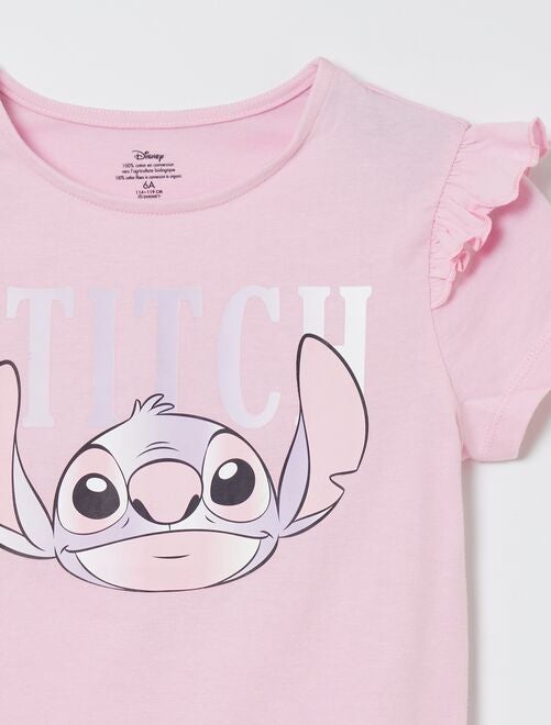 T-shirt 'Stitch' à manches volantées - Kiabi
