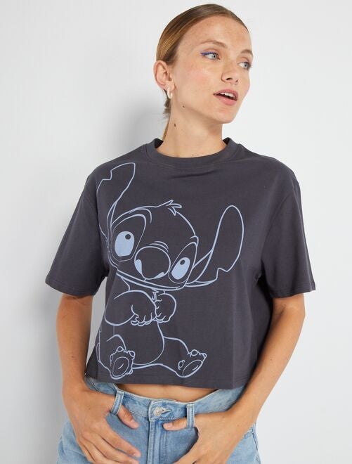 T-shirt 'Stitch' 'Disney' - Cropped et oversized - Kiabi