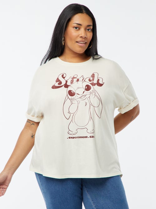 T-shirt 'Stitch' 'Disney' manches courtes - Kiabi